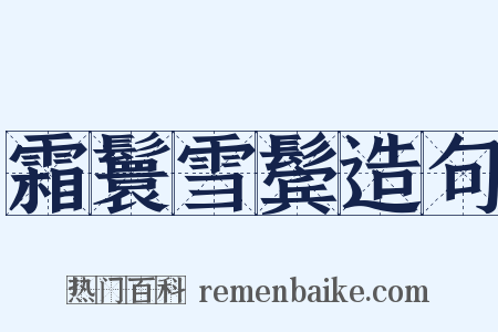 霜鬟雪鬓造句是什么意思的图片